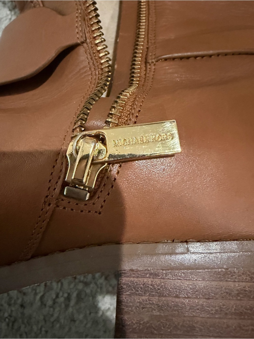 Michael Kors Brown Leather Tall Riding Boots, Women’s 8 Boots - Picture 4 of 8